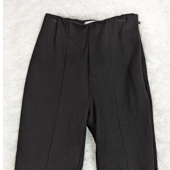 Anine Bing Max Trousers Split Hem High Rise Black Size 34 - Picture 10 of 14